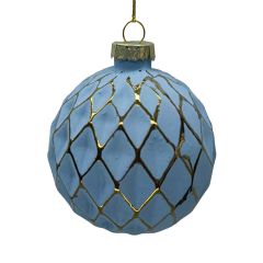 Jõuluehe JOY XMAS BLUE D8cm, klaas