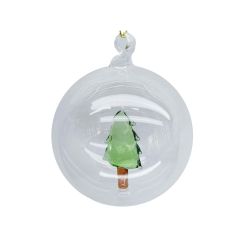 Jõuluehe JOY TREE GLASS D8cm, klaas
