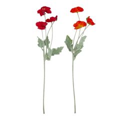 Kunstlill FLOWERLY moon, punane või oranž, mix