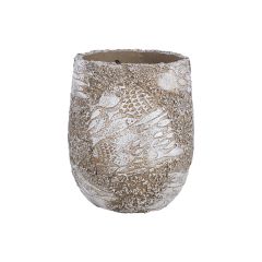 Lillepott SUNNY CORAL D24xH29.5cm, beež