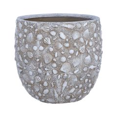 Lillepott SUNNY SHELL D44.5xH41cm, beež