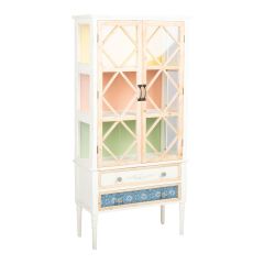 Vitriinkapp BIANCA 78x35xH162cm, antiikvalge