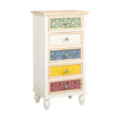 Kummut BIANCA 48x35xH97cm, antiikvalge
