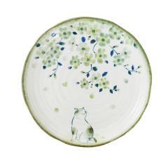 Taldrik HIDAMARI D21,6xH2,5cm kass ja kirsiõied