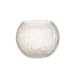 Küünlahoidja/vaas CRACK D10xH8,5cm klaas