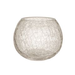 Küünlahoidja/vaas CRACK D12xH10cm klaas