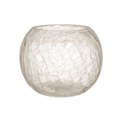 Küünlahoidja/vaas CRACK D15xH12,5cm klaas