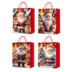 Kinkekott FUN SANTA M, 26x32x10cm, mix