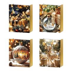 Kinkekott XMAS GOLD M, 26x32x10cm, mix