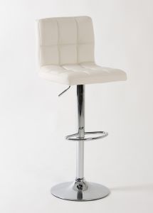 Pukk GERT valge PU/kroom