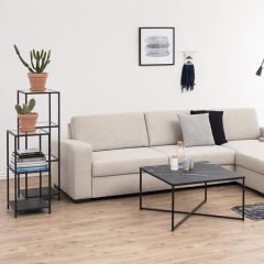 Riiul SEAFORD 35x37xH119,5cm, klaas