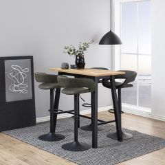 Baarilaud CHARA 117x58xH105cm, tamm/must