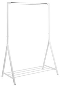 Riiete stange BRENT 117x59xH165cm, valge/kroom