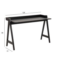 Kirjutuslaud MISO, 126x51xH80cm, must
