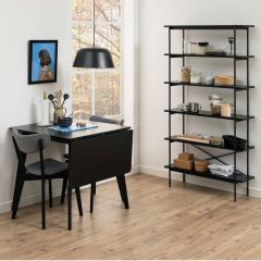 Riiul ANGUS 94x27xH172cm, must