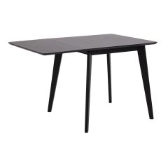 Söögilaud ROXBY, 80/120x80xH76cm, must
