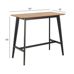 Baarilaud ROXBY 120x60xH105cm, naturaaln