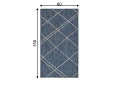 Vaip Terrace 80x150 cm, helesinine/valge