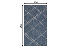 Vaip Terrace 200x290 cm, helesinine/valge