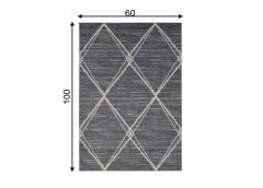 Vaip Firenze 60x100 cm, tumehall/kreemjas