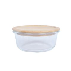 Kauss BOXY D15xH6cm 620ml, klaas, bambus