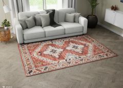 Vaip Florence 160x230 cm, punane/elevandiluuvärvi