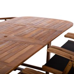 Aiamööblikomplekt FABIOLA laud ja 8 tooli