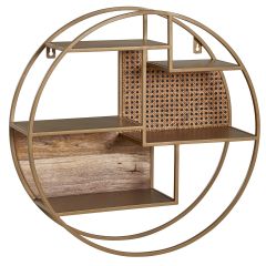 Seinariiul Ø62 cm, messing/pruun