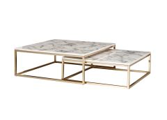 Diivanilaud Marmor komplekt, 2tk, valge