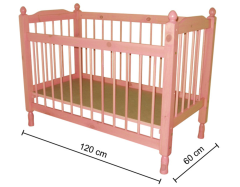 Beebivoodi Trei 60x120xK90 cm, mänd