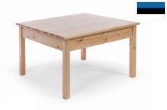 Laud Sume madal, 75x75xK44 cm, mänd, naturaalne, lakitud