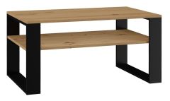 Diivanilaud Modern P1, 90x58xK50 cm, artisan tamm +must