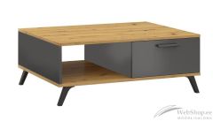 Diivanilaud Ralf 12, 100x80xK40 cm, grafiit +artisan tamm