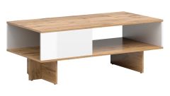 Diivanilaud Zele S383-LAW 120, 120x60xK46 cm, wotan tamm +valge läikega