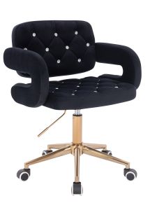 Kontoritool CL 19024 must/kuldne