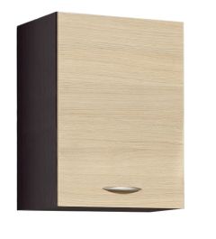 Köögi seinakapp Eliza EZ2/G50, 50x29,5xK57,5 cm, korpus-Wenge tamm ja esiküljed-Rijeka hele