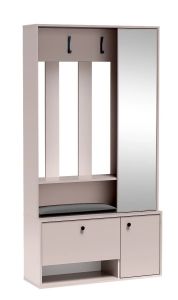 Esikukapp Milo Uni, 100x33xK189,4 cm, kašmiir + must istumispadi