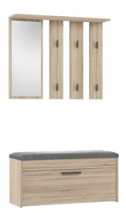 Esikukukomplekt peegliga Parma, 100x35xK180 cm, Sonoma tamm