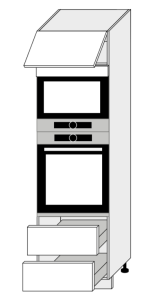Köögi ahjukapp Optimum  D14RU 2-284, 60x56,5xK207 cm
