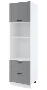 Köögi kõrge ahjukapp Lora SPM 6-2-2137 STM, 60x58xK213,7 cm, hall