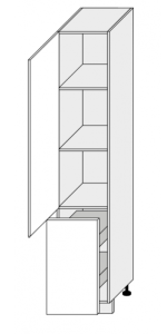 Köögi kõrge põrandakapp 2D14K 40 +Cargo, 40x56,5xK207 cm