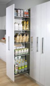 Köögi kõrge põrandakapp D1D14K + Cargo 20,30,40x56,5x207 cm, valge