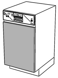 Köögi nõudepesumasina uksepaneel Campari FZ 45A, 45x1,8xK57 cm