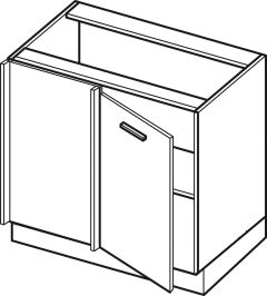 Köögi nurgakapp Elin DPP 110, 90x45xK82 cm, vasakpoolne