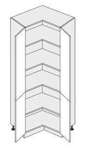 Köögi põranda nurgakapp Optimum D24N 207, 90x90xK207 cm