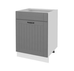 Köögi põranda valamukapp sahtliga Lora DZS 6 STM, 60x54xK82 cm, hall