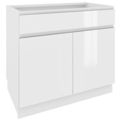 Köögi põrandakapp Campari DS 9-1 STM, 90x54xK82 cm, valge läikega