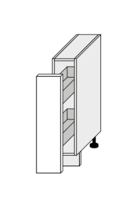 Köögi põrandakapp Optimum D-15 +Cargo, 15x50xK82 cm