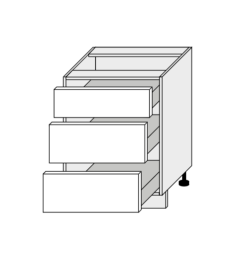Köögi põrandakapp sahtlitega D3 A-50, 50x50xK82 cm