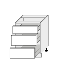 Köögi põrandakapp sahtlitega D3 A-60, 60x50xK82 cm